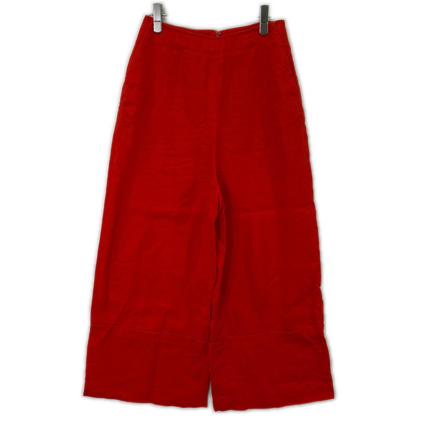 ENFOLD 300BS431-3980 Orange Linen Wide Long Pants Bottoms 38