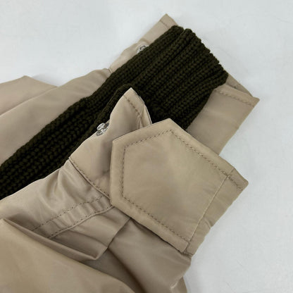 sacai サカイ 22SS 22-06074 オリーブ×ベージュ MA-1ドッキング ニットプルオーバー トップス