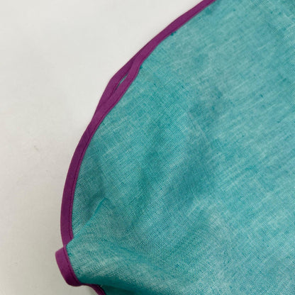 MYLAN MY21SS-OP017 Blue x Purple Linen Silk Side Button Robe Dress