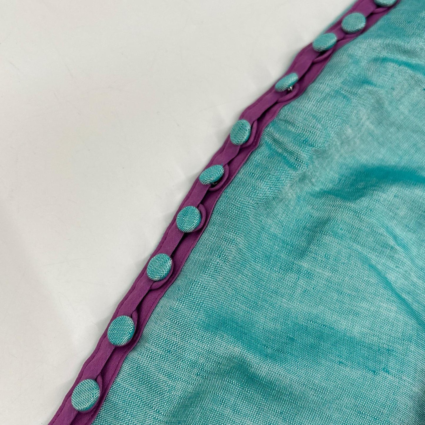 MYLAN MY21SS-OP017 Blue x Purple Linen Silk Side Button Robe Dress