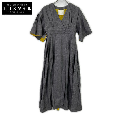 MYLAN マイラン MY21SS-OP021 ストーン/グレー パガニーニ社製リネン Box Pleated Dress/ボックスプリーツドレスワンピース ワンピース