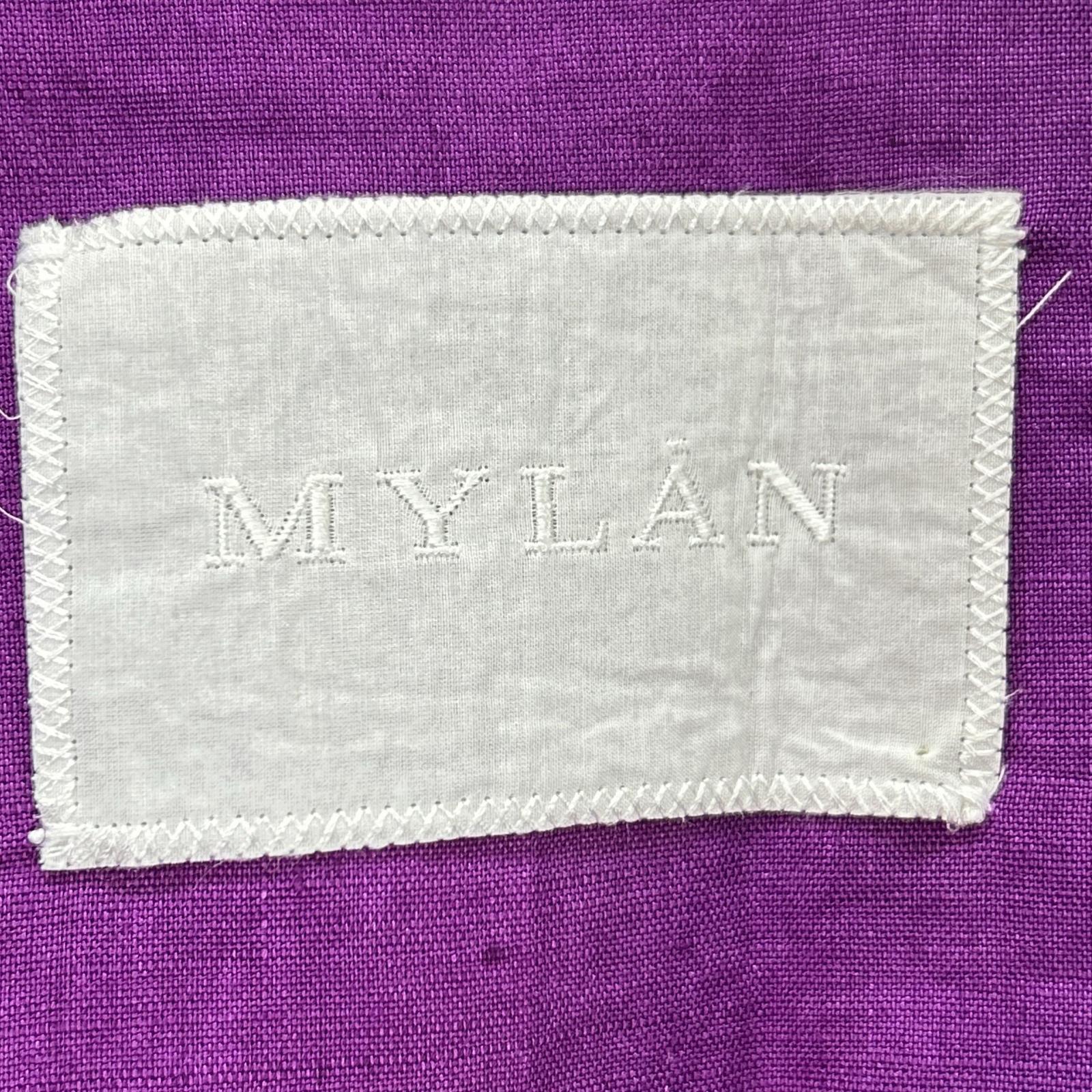 MYLAN MYLAN MY19SS-OP029 Purple Paganini Linen Belted Ruffle Dress