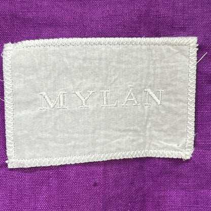 MYLAN MYLAN MY19SS-OP029 Purple Paganini Linen Belted Ruffle Dress