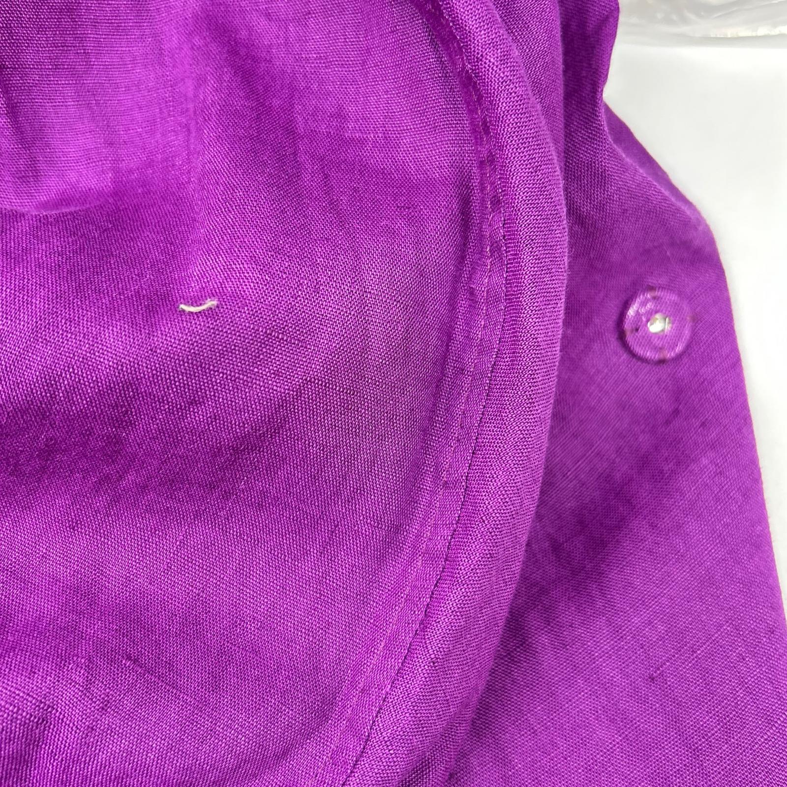 MYLAN MYLAN MY19SS-OP029 Purple Paganini Linen Belted Ruffle Dress
