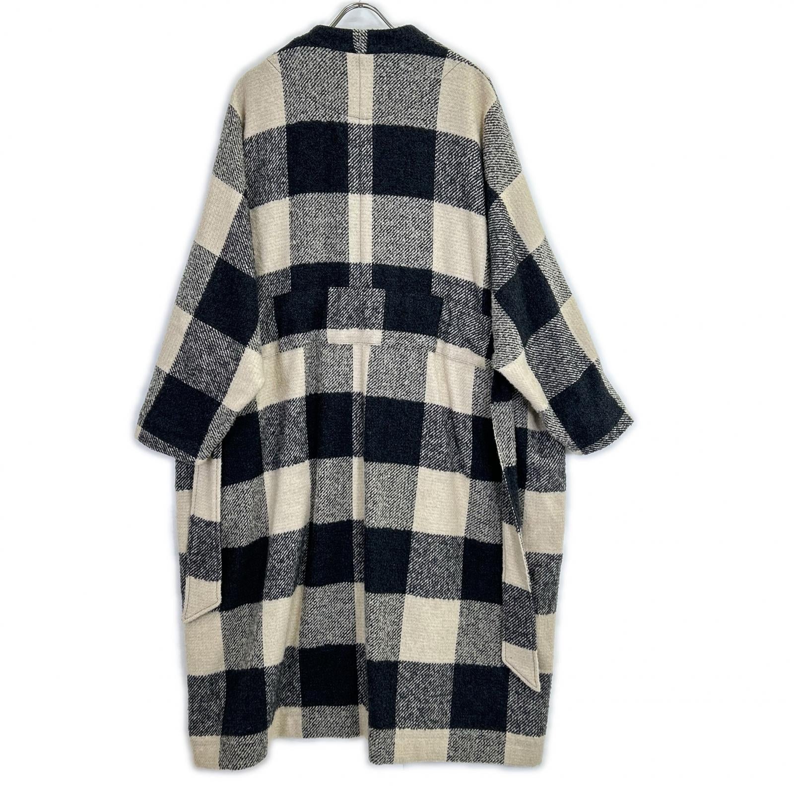 Honnete オネット 23AW HO-23AW CO19/CH ベージュ×グレー ループツイードチェック Dolman Gown Coat/ドルマンガウンコート コート