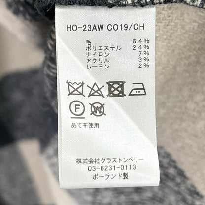 Honnete オネット 23AW HO-23AW CO19/CH ベージュ×グレー ループツイードチェック Dolman Gown Coat/ドルマンガウンコート コート