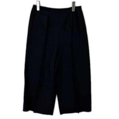 VALENTINO ヴァレンティノ P50201826-0001 ブラック ウール×シルク センタープレス アンクルワイドパンツ ボトムス
