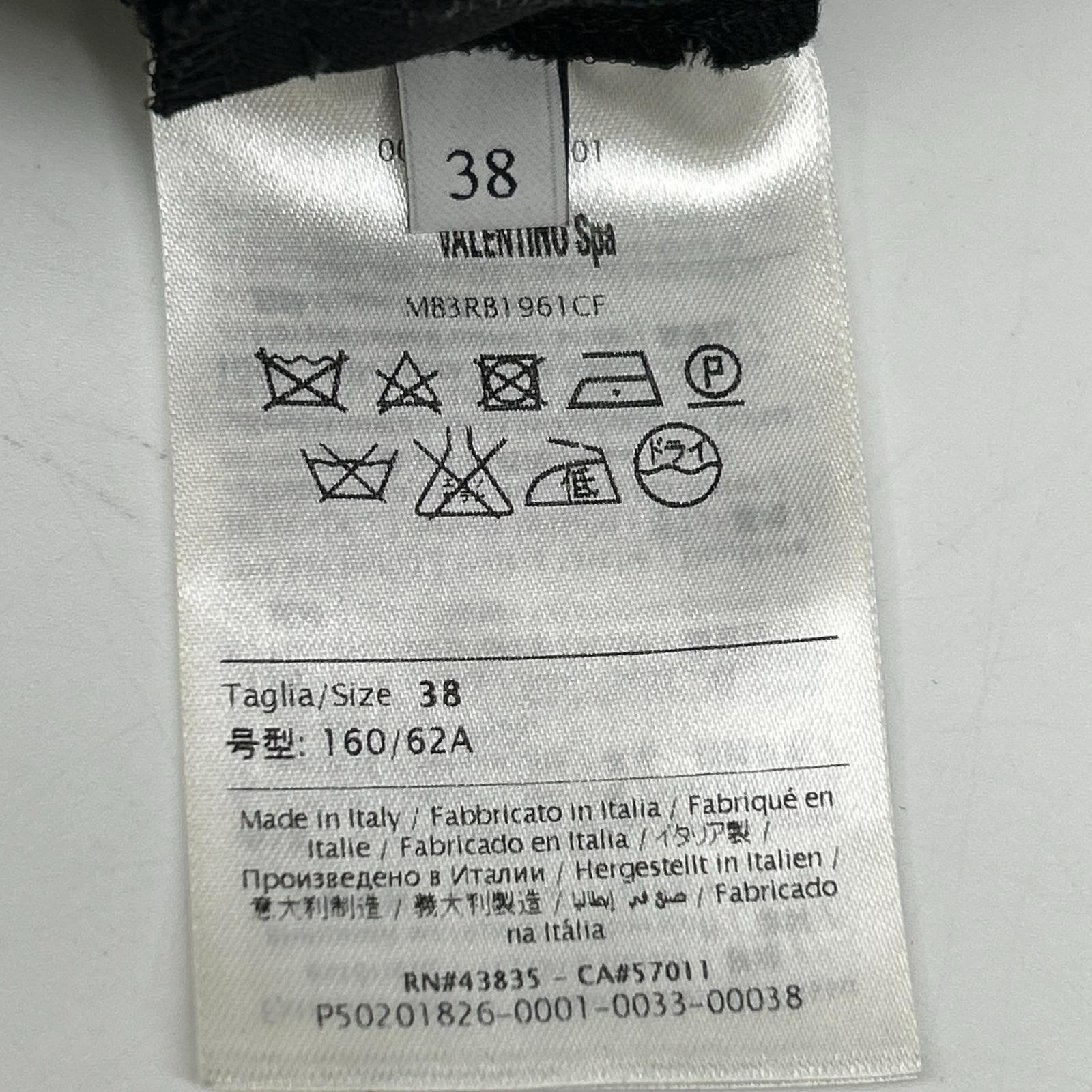 VALENTINO ヴァレンティノ P50201826-0001 ブラック ウール×シルク センタープレス アンクルワイドパンツ ボトムス
