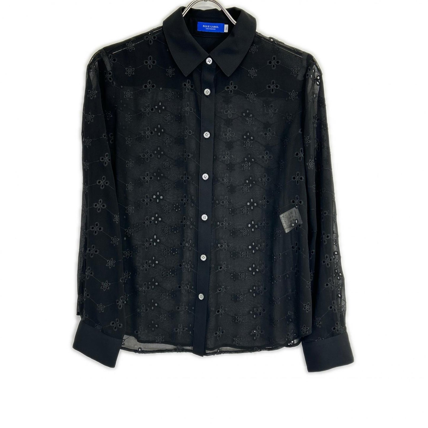 2024 Sheer Design Embroidered Chiffon Blouse Top 36 Women's