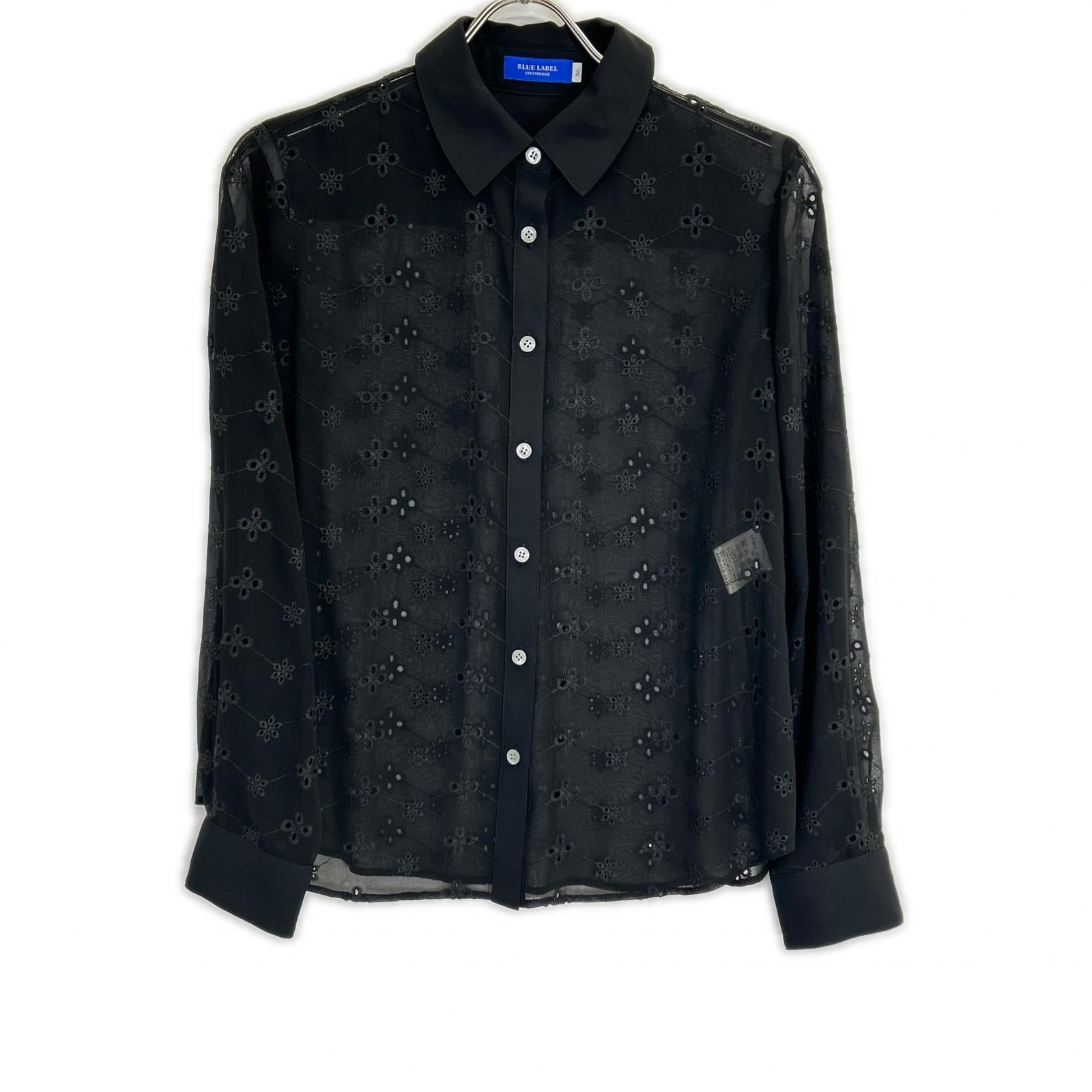 2024 Sheer Design Embroidered Chiffon Blouse Top 36 Women's