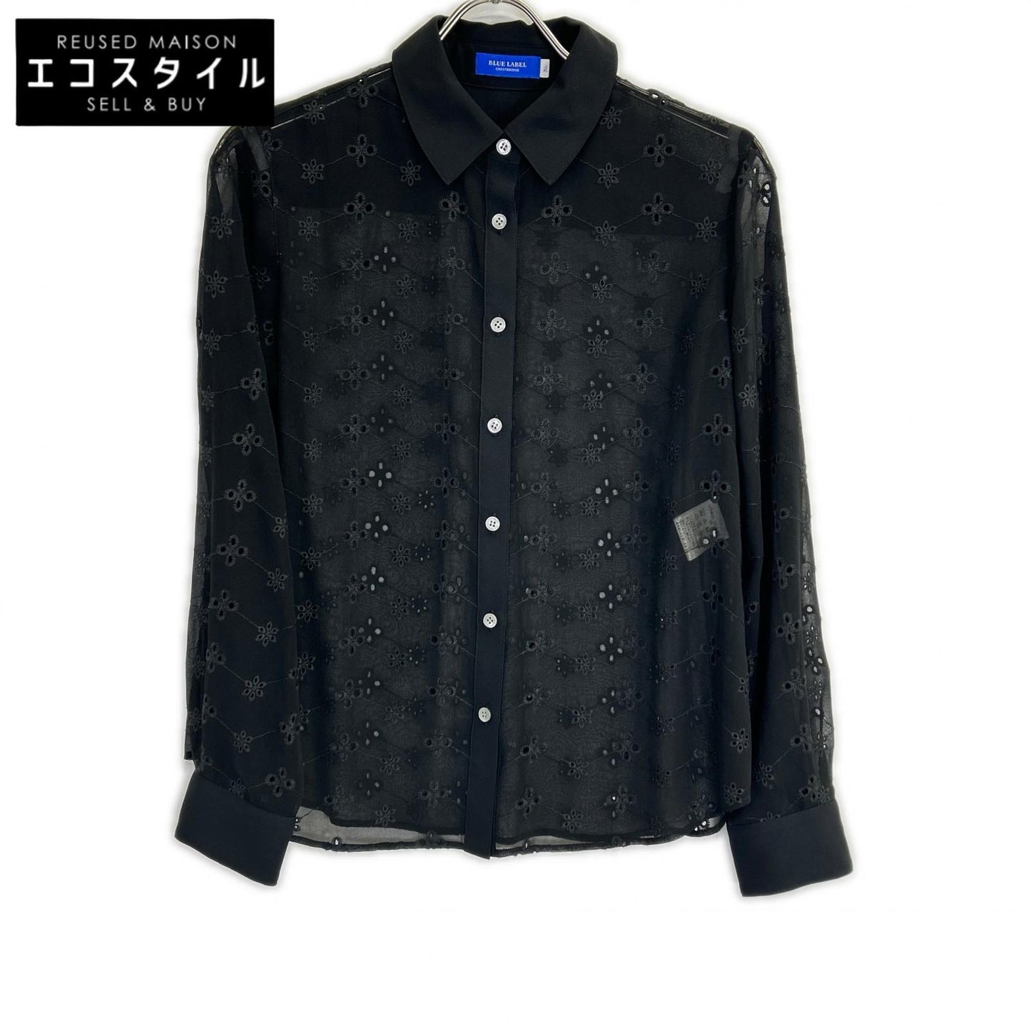 2024 Sheer Design Embroidered Chiffon Blouse Top 36 Women's