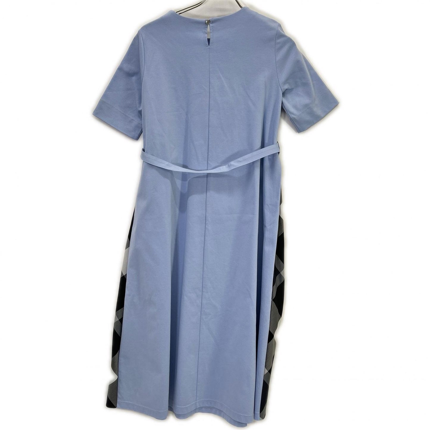 BLUE LABEL CRESTBRIDGE 2024 Light Blue Cotton Blend Crestbridge Check Compact Light Ponti Dress