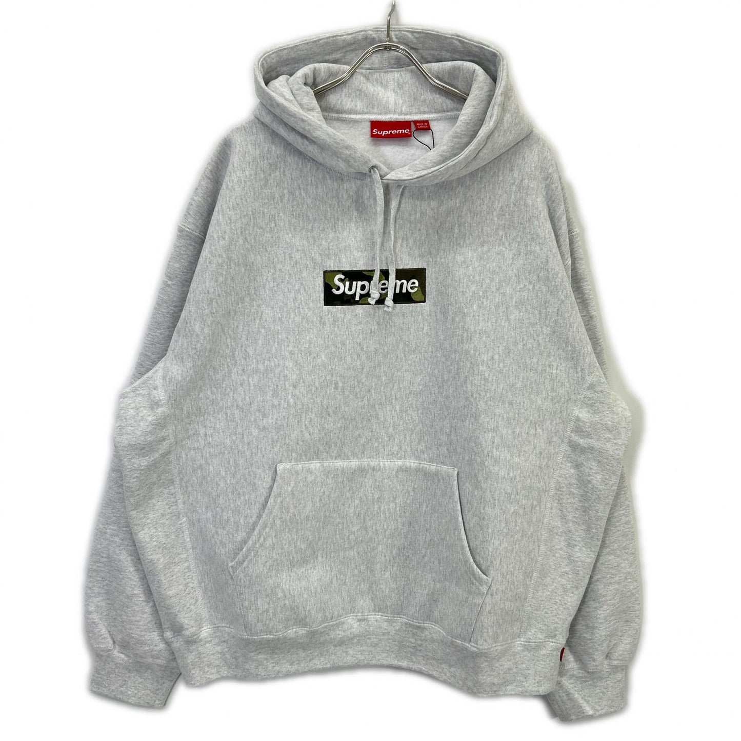Supreme シュプリーム 23AW 浅灰色 Box Logo 连帽卫衣 迷彩Box Logo连帽衫 上衣