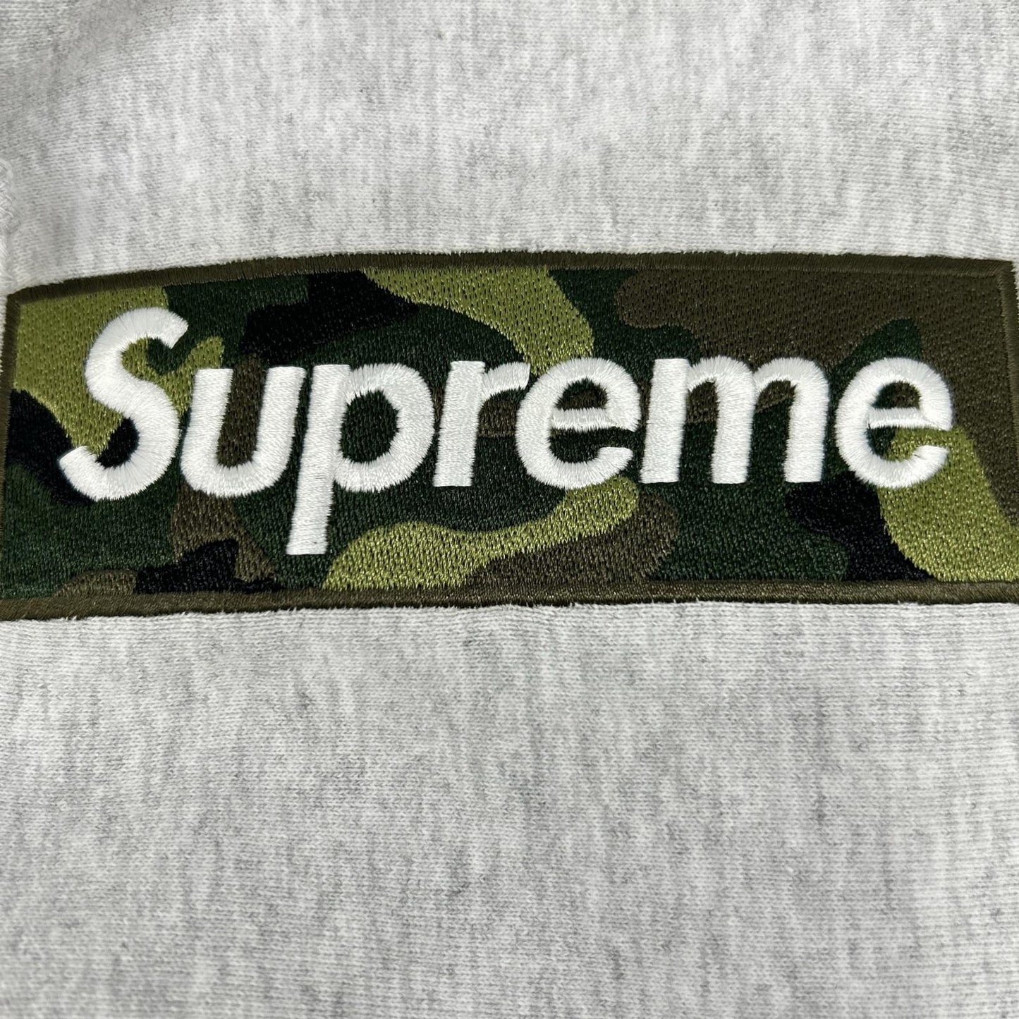 Supreme シュプリーム 23AW 浅灰色 Box Logo 连帽卫衣 迷彩Box Logo连帽衫 上衣