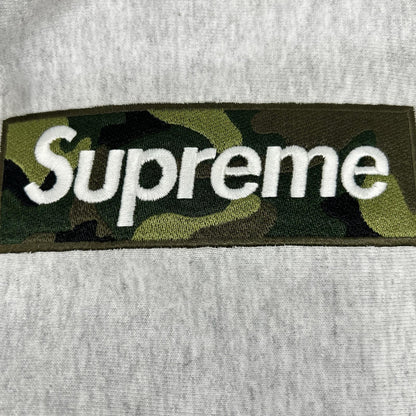 Supreme シュプリーム 23AW 浅灰色 Box Logo 连帽卫衣 迷彩Box Logo连帽衫 上衣
