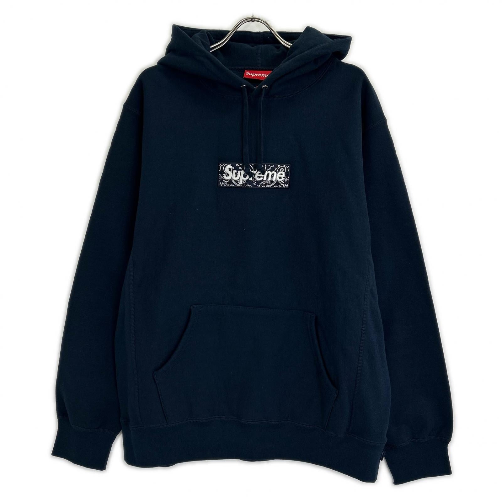 Supreme シュプリーム 新品未使用 19AW ネイビー Bandana Box Logo Hooded バンダナボックスロゴパーカー トップス