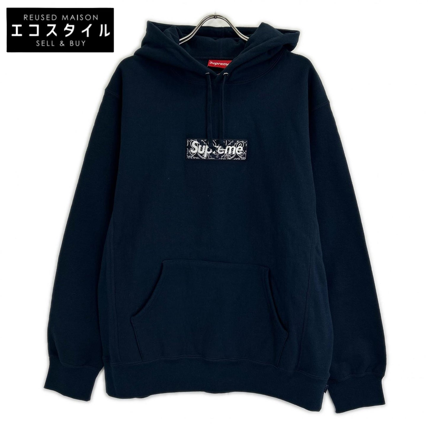 Supreme シュプリーム 新品未使用 19AW ネイビー Bandana Box Logo Hooded バンダナボックスロゴパーカー トップス