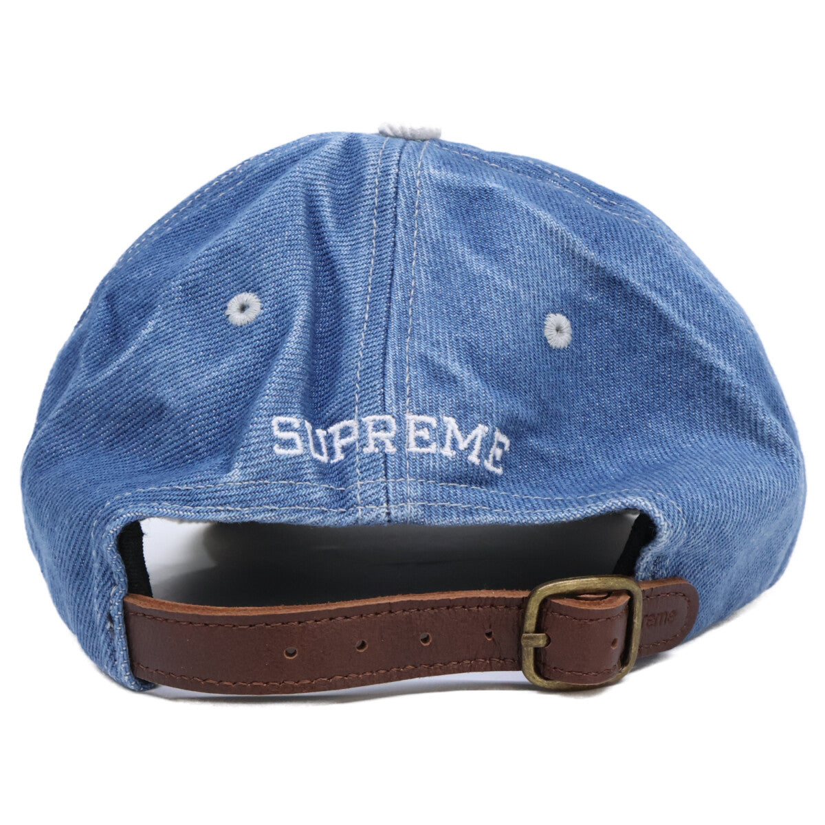 Supreme シュプリーム 【美品】SS24 2-Tone S Logo 6-Panel Washed Denim 2トーン Sロゴ 6パネルキャップ 帽子