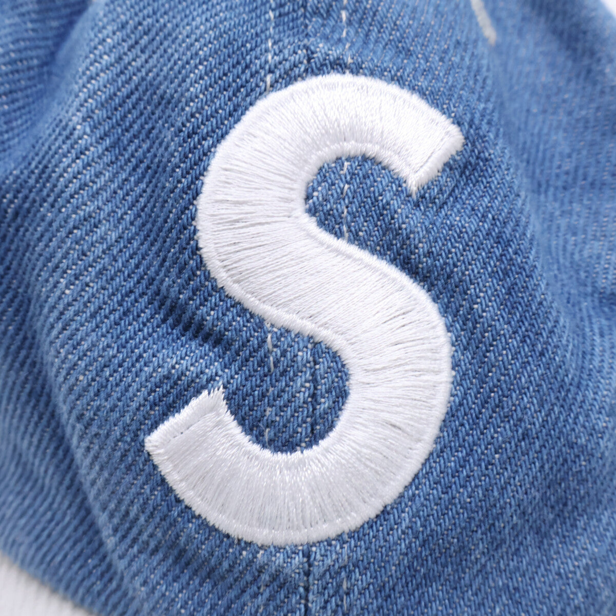 Supreme シュプリーム 【美品】SS24 2-Tone S Logo 6-Panel Washed Denim 2トーン Sロゴ 6パネルキャップ 帽子
