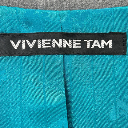 VIVIENNE TAM 15275956 Gray Rayon Blend TROPICAL 2WAY SUITING JACKET/Double-Breasted Tailored Jacket Bottoms