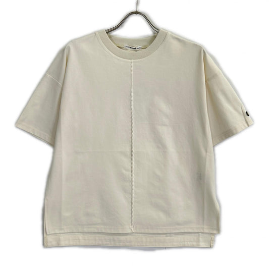 VIVIENNE TAM ヴィヴィアンタム 15275764 ホワイト ポリウレタン フロントステッチ ショートスリーブプルオーバー トップス