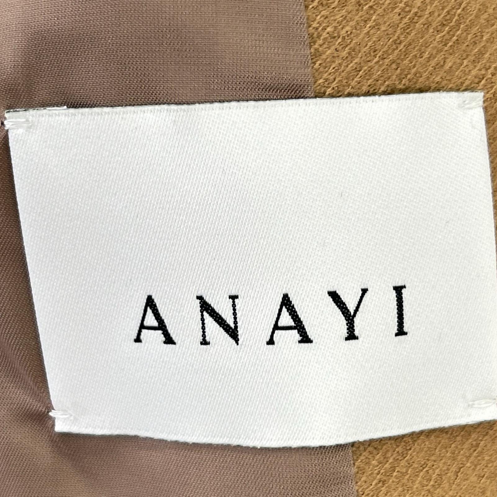 ANAYI アナイ 10212710230 キャメル ウール 金釦 ダブルブレストテーラードジャケット ジャケット