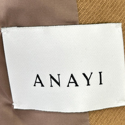 ANAYI アナイ 10212710230 キャメル ウール 金釦 ダブルブレストテーラードジャケット ジャケット