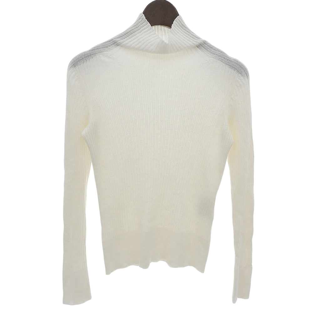 美品 18针美利奴羊毛 高领套头针织衫 上衣 女士 米白色 25AW 10252816220 上衣 36 女士