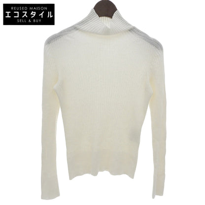 美品 18针美利奴羊毛 高领套头针织衫 上衣 女士 米白色 25AW 10252816220 上衣 36 女士