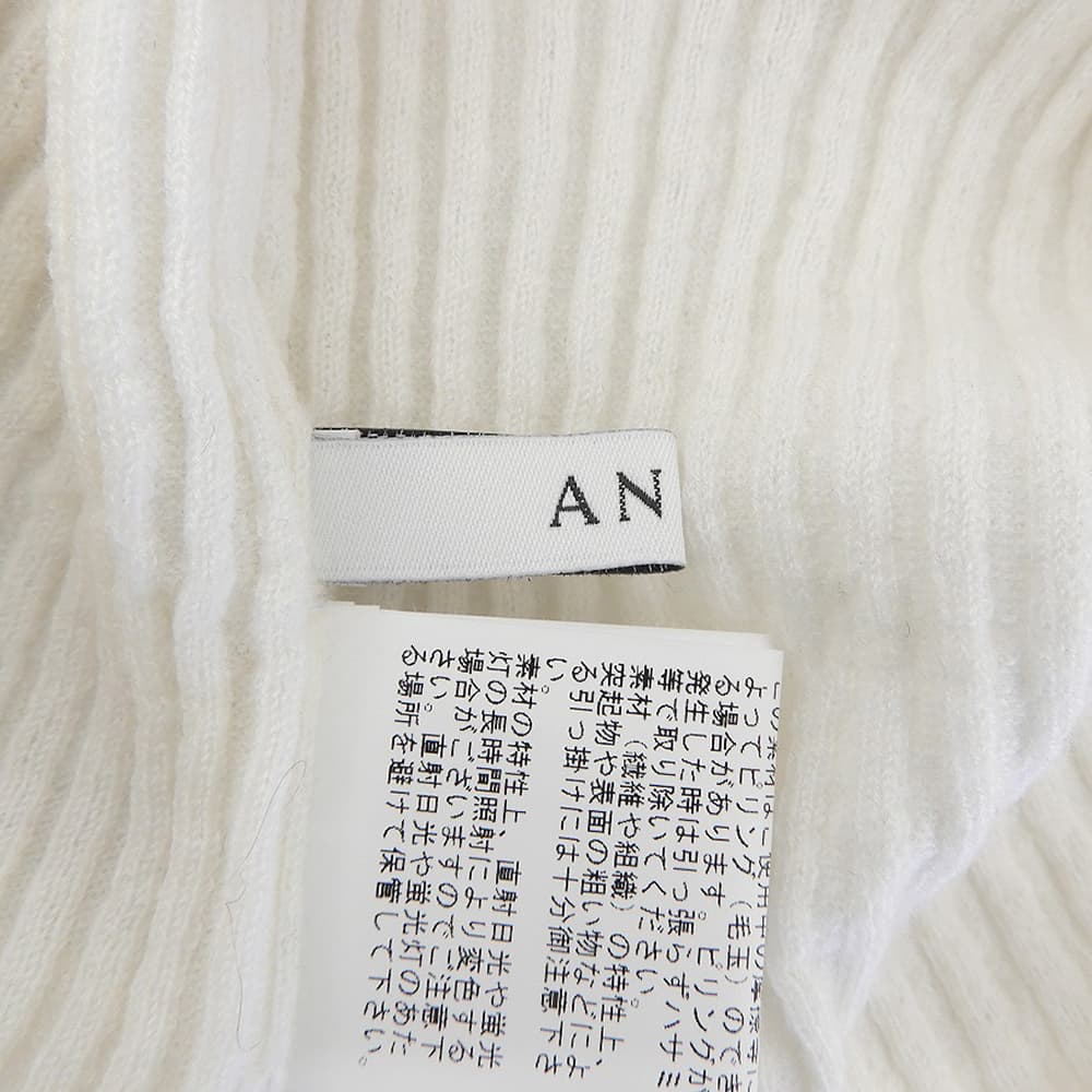 美品 18针美利奴羊毛 高领套头针织衫 上衣 女士 米白色 25AW 10252816220 上衣 36 女士