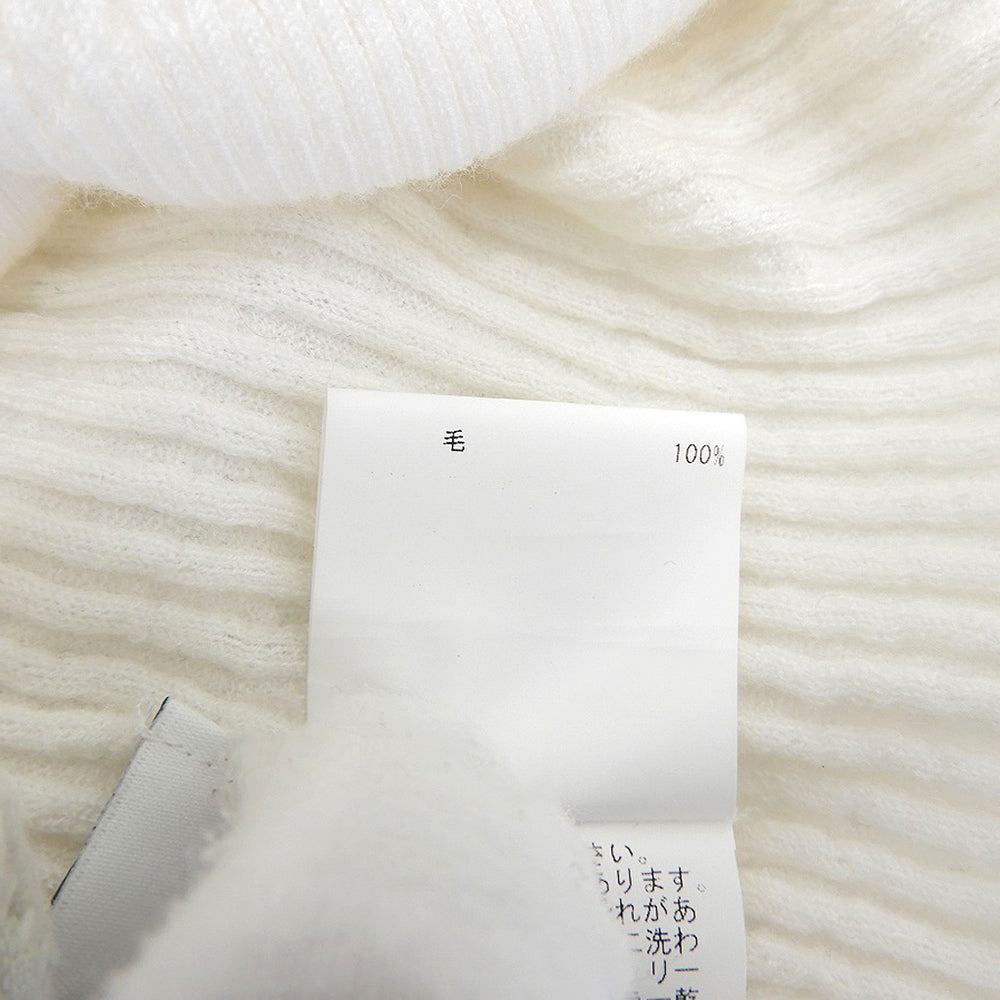 美品 18针美利奴羊毛 高领套头针织衫 上衣 女士 米白色 25AW 10252816220 上衣 36 女士
