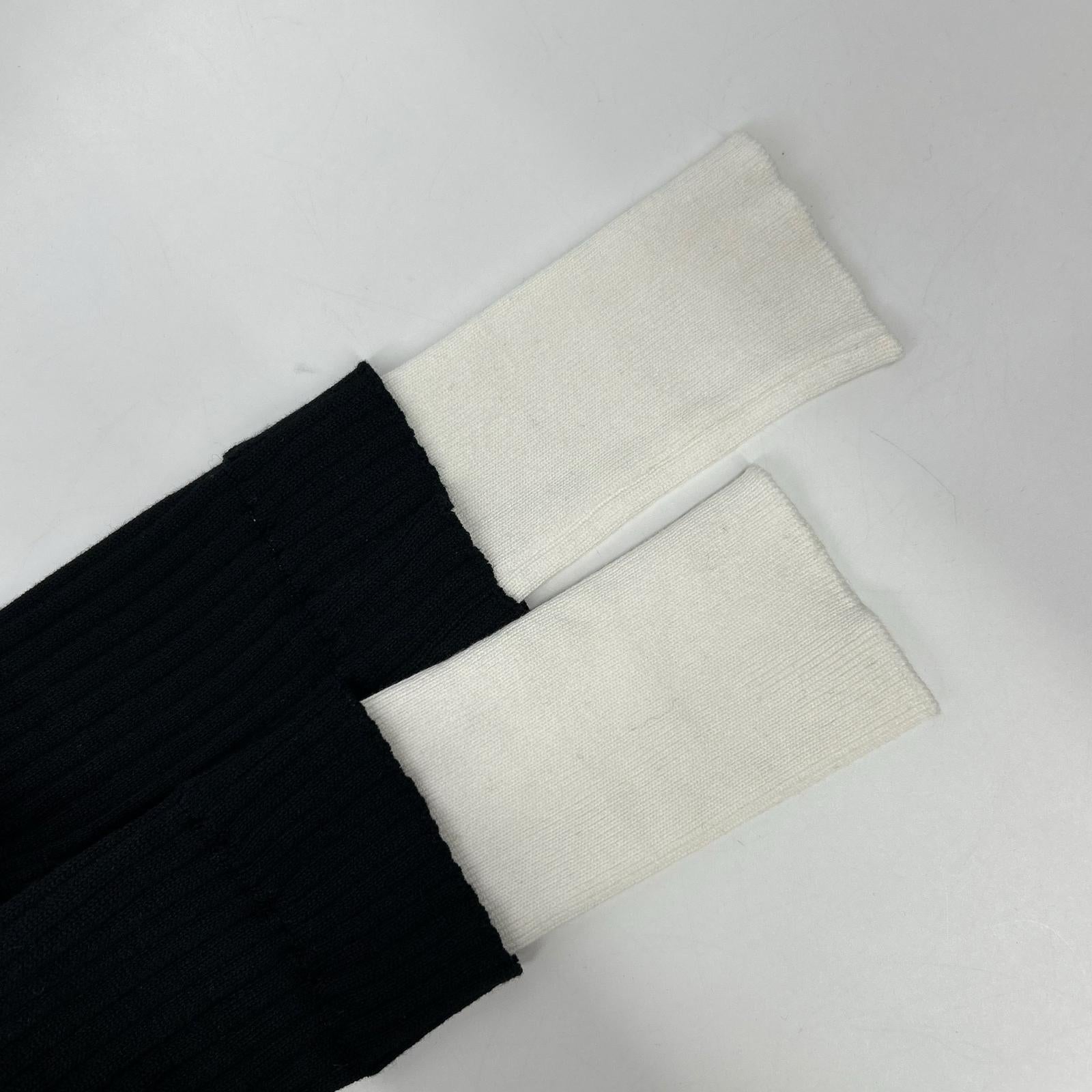 KAYLE K-1305 Black Cotton x Silk Layered Turtleneck Long Sleeve Knit Top F