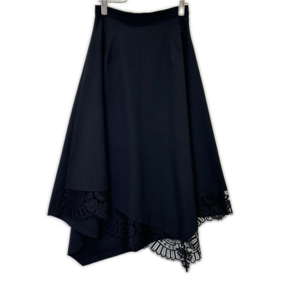 AKANEUTSUNOMIYA アカネウツノミヤ STUDIOUS別注 SAO-FSK101-3002 ブラック lace hem skirt/レースヘムスカート スカート