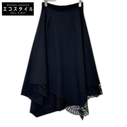 AKANEUTSUNOMIYA アカネウツノミヤ STUDIOUS別注 SAO-FSK101-3002 ブラック lace hem skirt/レースヘムスカート スカート
