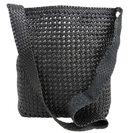 REN Ren Goatskin Goat Mesh Box Shoulder Bag Women's Black Shoulder Bag - Excellent Condition
