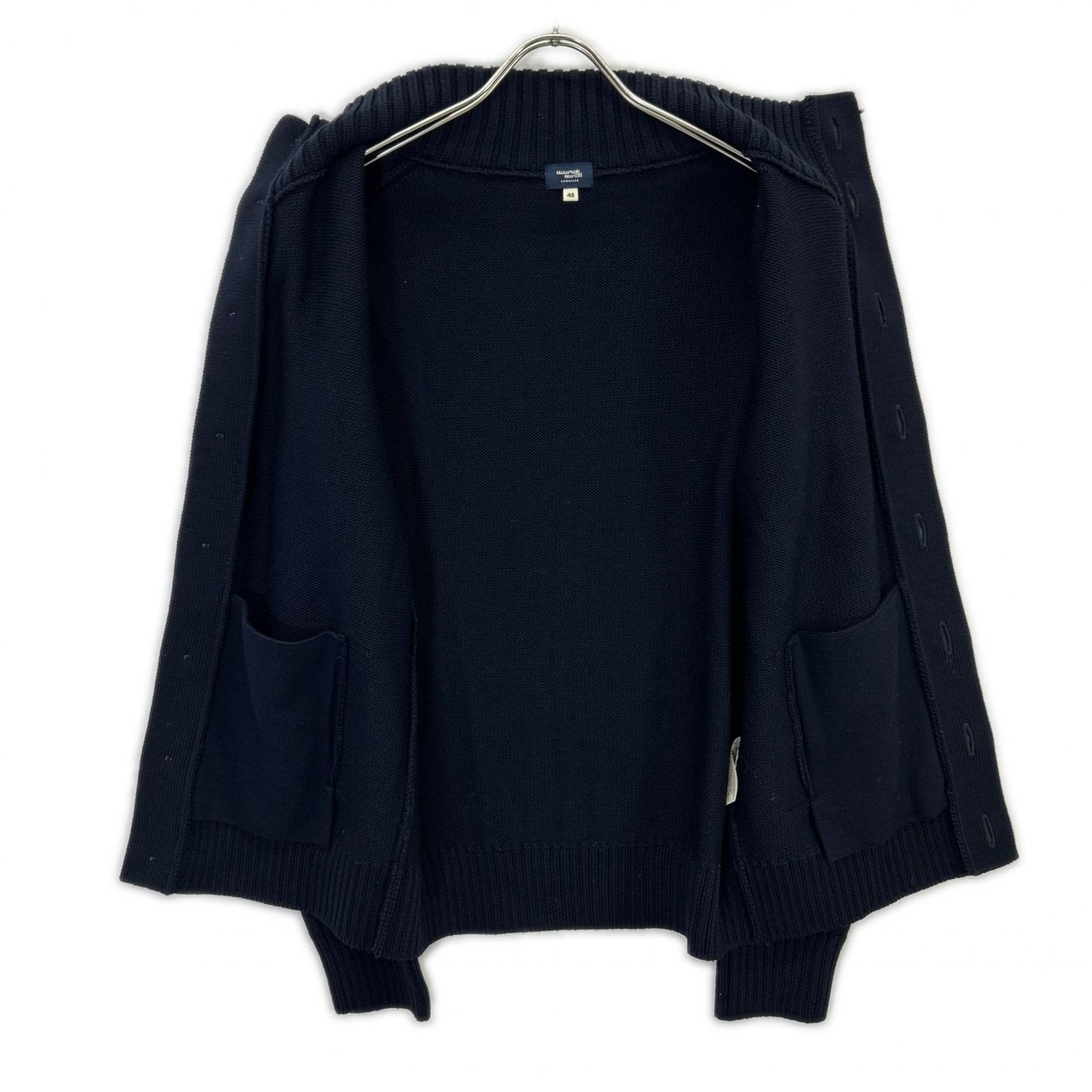 Maker’s Shirt 鎌倉 メーカーズシャツ鎌倉 NM1044 ネイビー ウール100 ボトルネック ロングスリーブ ボタンジャケット ジャケット