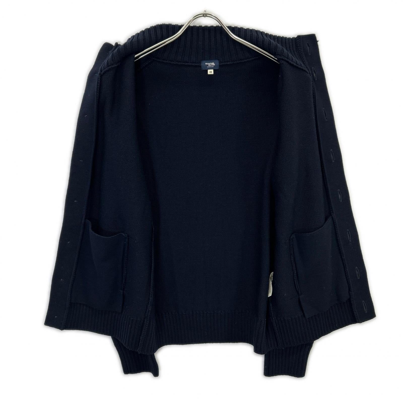 Maker’s Shirt 鎌倉 メーカーズシャツ鎌倉 NM1044 ネイビー ウール100 ボトルネック ロングスリーブ ボタンジャケット ジャケット