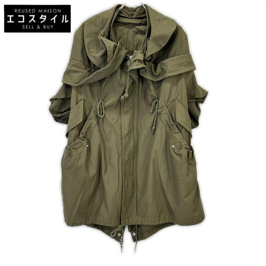 COMMEdesGARCONS JUNYA WATANABE コムデギャルソンジュンヤワタナベ JD-C035 カーキ コットン ウールモヘアライニング ドローストリング モッズコート コート
