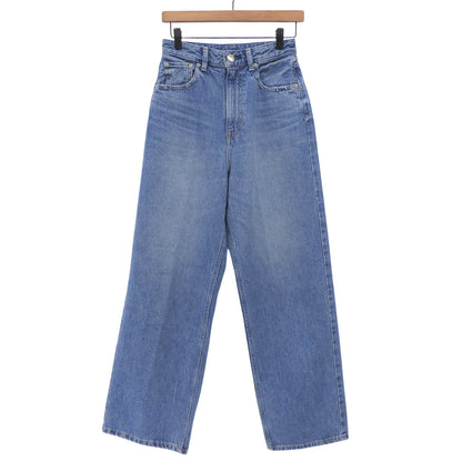 Dakota Cotton Zip Fly Center Press Straight Denim Pants Bottoms Women's Blue 23 723432HN Bottoms 23 Women's