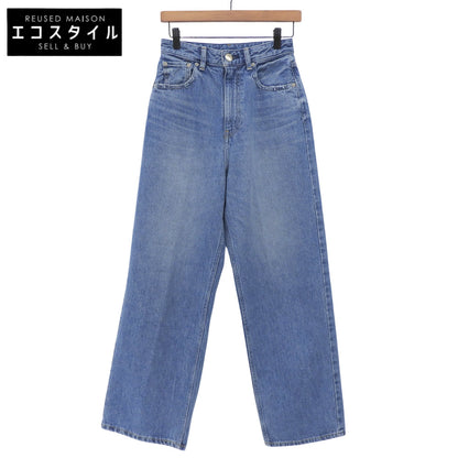 Dakota Cotton Zip Fly Center Press Straight Denim Pants Bottoms Women's Blue 23 723432HN Bottoms 23 Women's