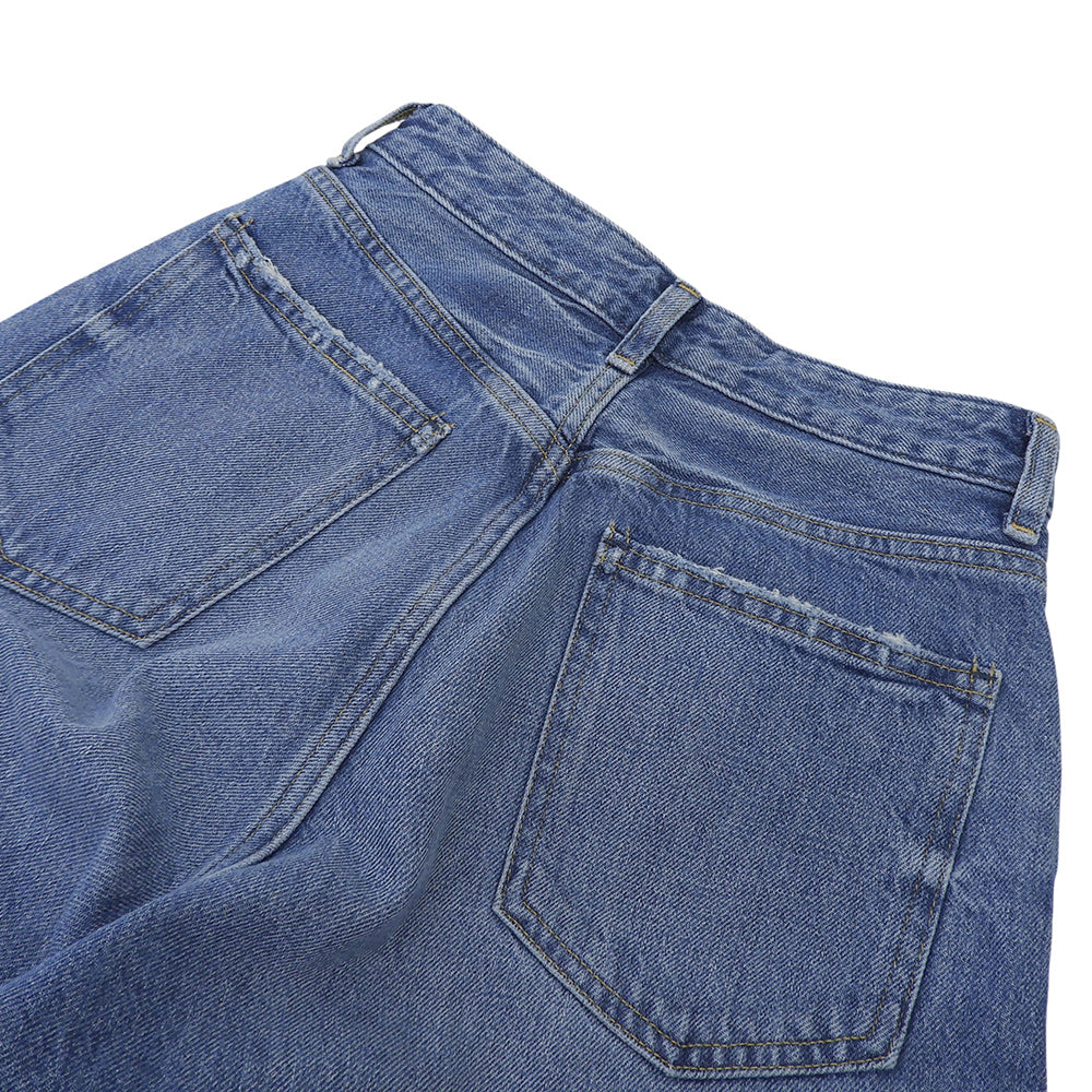 Dakota Cotton Zip Fly Center Press Straight Denim Pants Bottoms Women's Blue 23 723432HN Bottoms 23 Women's