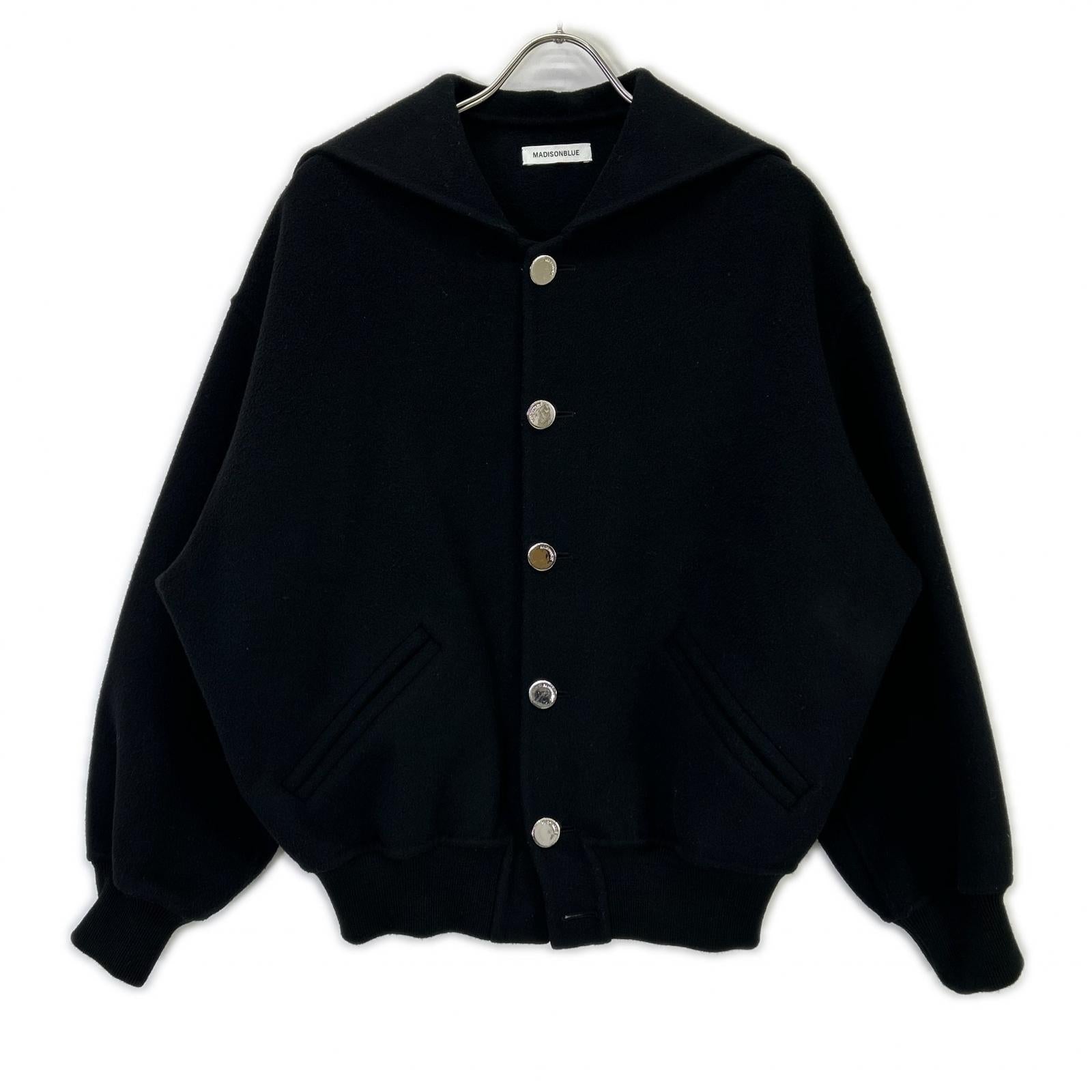 MADISON BLUE 23FW MB234-1012 Black Wool Beaver Metal Button RV Sailor Blouson Tops 00 (XS)