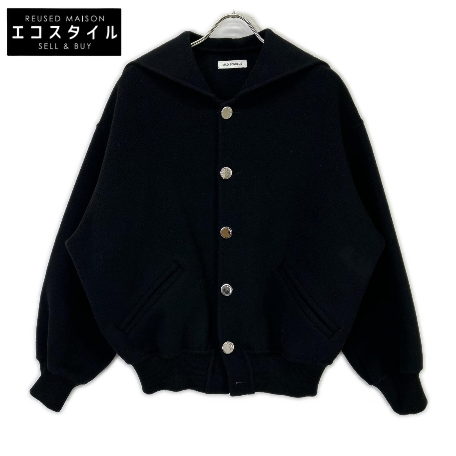MADISON BLUE 23FW MB234-1012 Black Wool Beaver Metal Button RV Sailor Blouson Tops 00 (XS)