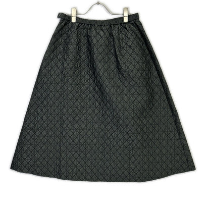 UNITED ARROWS United Arrows 1524-1-620002 Dark Green Wool Blend Diamond Quilted Flare Long Skirt Skirt 38