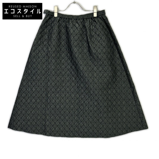 UNITED ARROWS United Arrows 1524-1-620002 Dark Green Wool Blend Diamond Quilted Flare Long Skirt Skirt 38