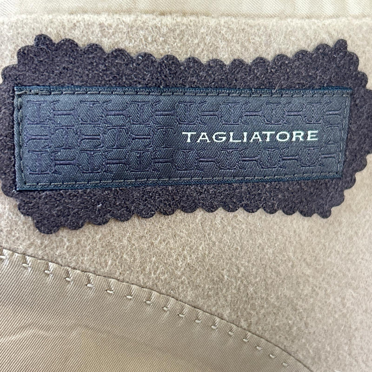 TAGLIATORE 塔利亚托雷 GUJI特别定制 C-GUJI/350001 米色 羊毛羊绒法兰绒切斯特菲尔德大衣 大衣 42