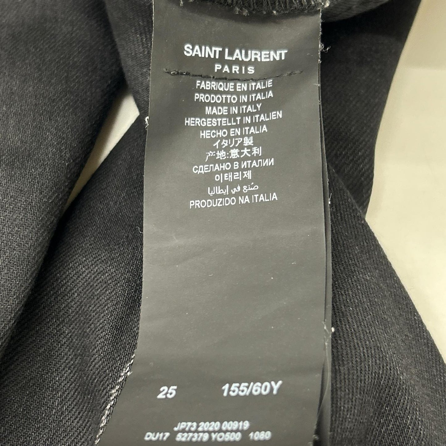 SAINT LAURENT PARIS 圣罗兰巴黎 527379 YO500 黑色 紧身牛仔裤 下装
