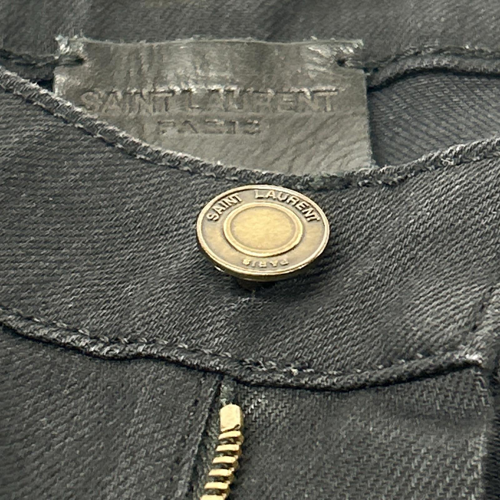 SAINT LAURENT PARIS 圣罗兰巴黎 527379 YO500 黑色 紧身牛仔裤 下装