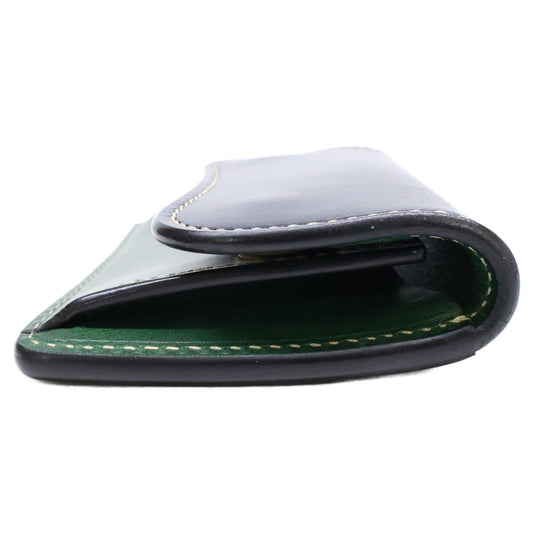 WILDSWANS Wild Swans【新品同款】特别定制 TONGUE NAVYxGRN 马鞍皮零钱包