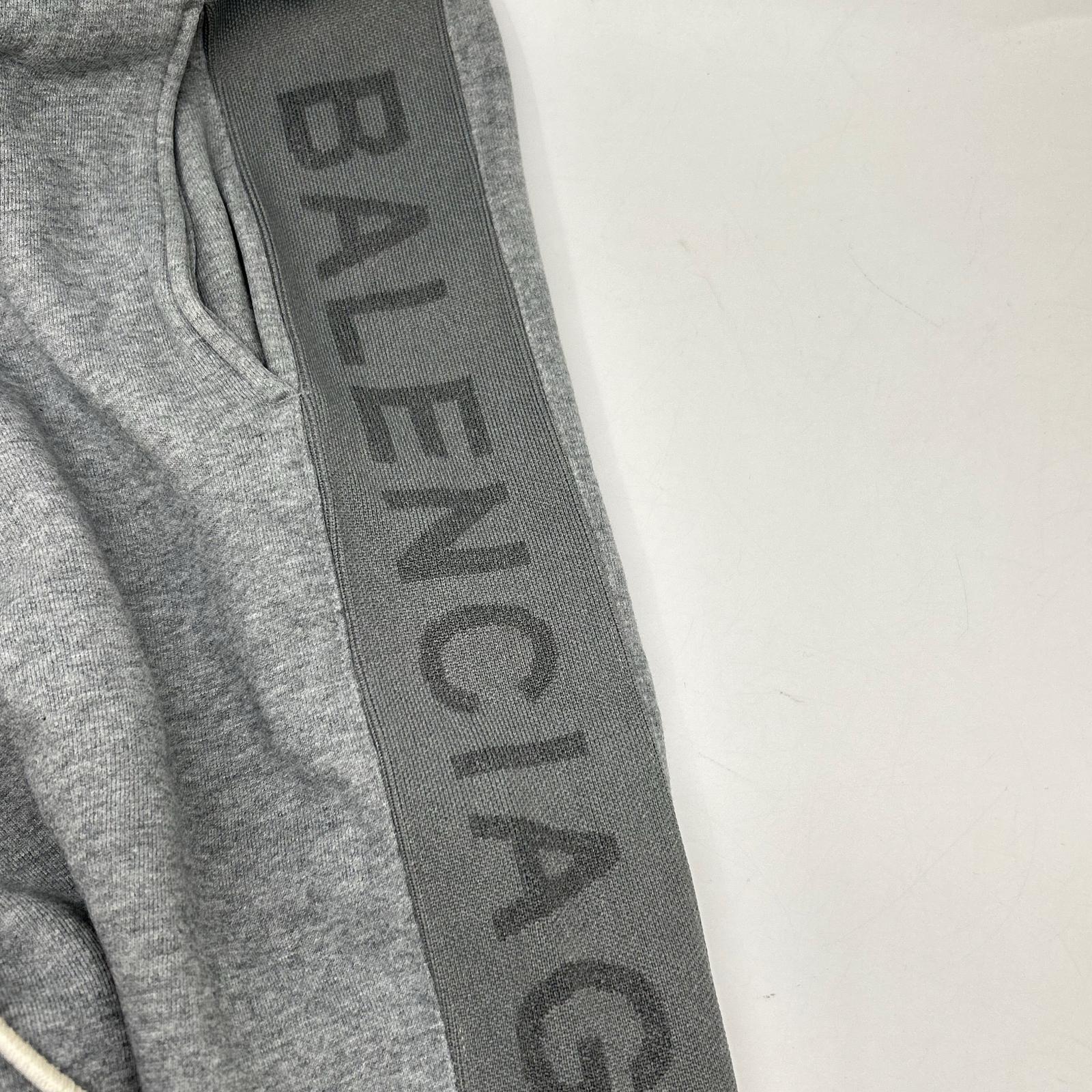 BALENCIAGA 巴黎世家 435759 灰色 侧边条纹 运动裤 下装